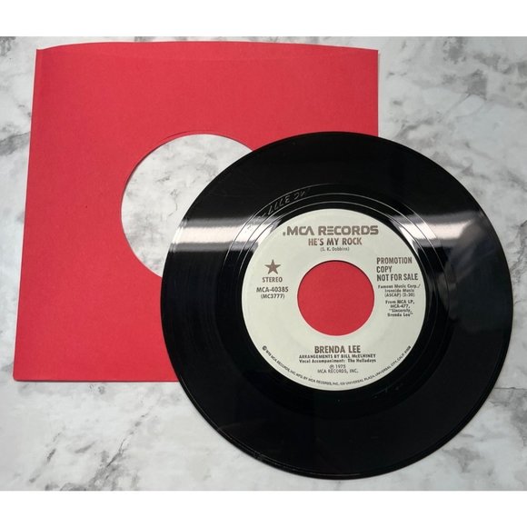 Brenda Lee He's My Rock 45 Pop WLP Promo 1975 MCA 40385 Mono / Stereo - Picture 3 of 4